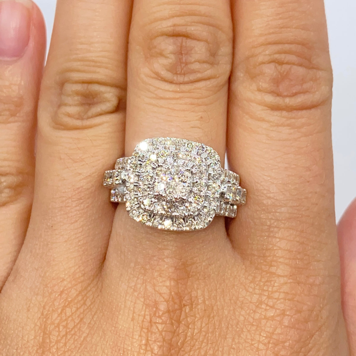14K Gold 14.2mm Rounded Square Engagement Diamond Ring - additional product view 3