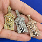 10K Gold/14K Jesus Head Diamond Pendant - additional product view 3