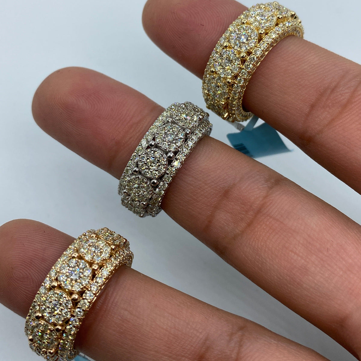 14K Gold Eternity Flower Diamond Ring 6.8 Ct - additional product view 8