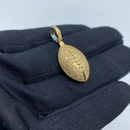 14K Gold Football Diamond Pendant - additional product view 3