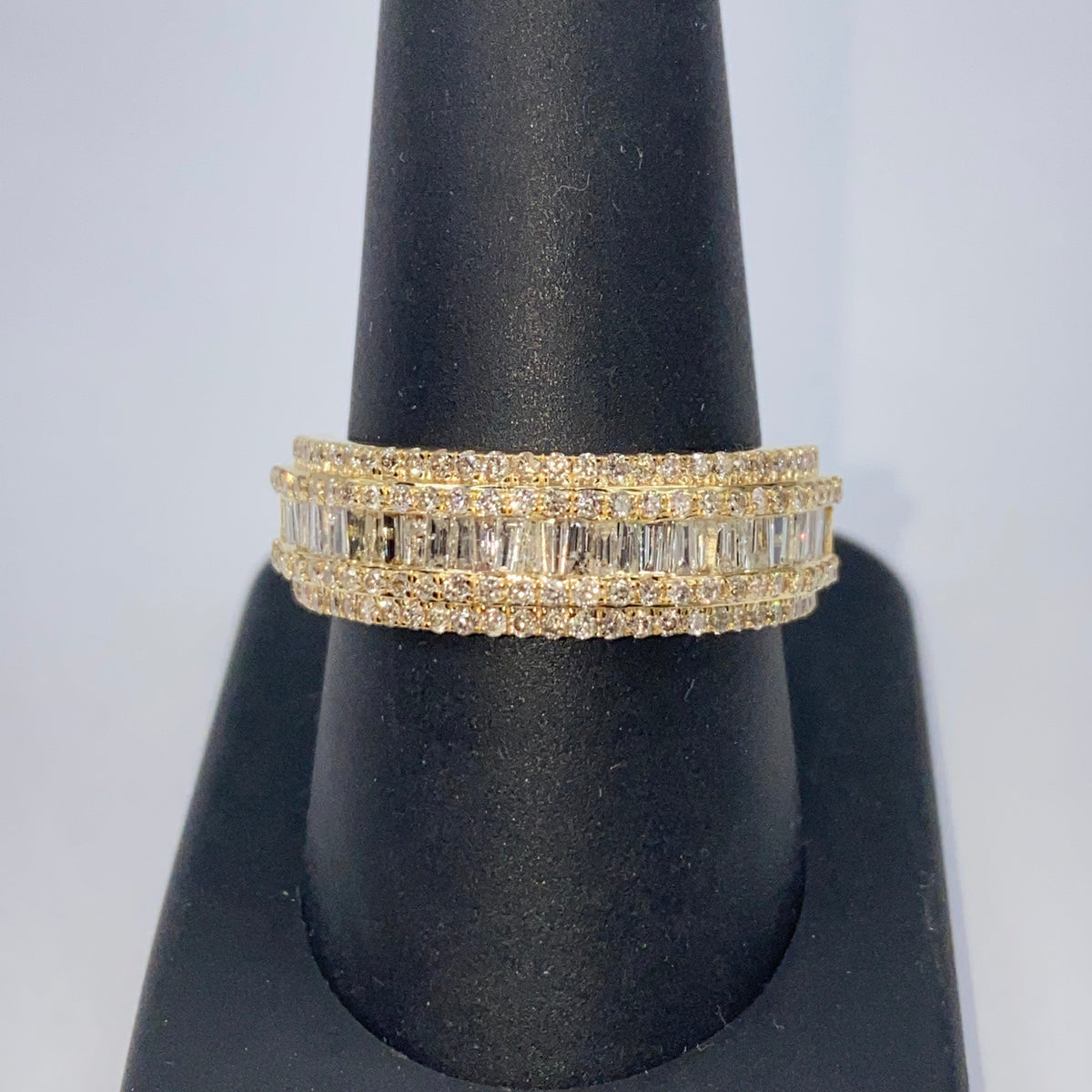 14K Gold Succession Diamond Baguette Ring - additional product view 6