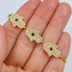14K Gold Hamsa Adjustable Diamond Bracelet - additional product view 4