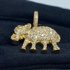 10K Gold Elephant Diamond Pendant 3.1 Ct - additional product view 4