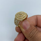 14K Gold Wave Diamond Ring in yellow gold - close-up product photo