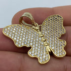 14K Gold Butterfly Pendant 1.4 in - additional product view 3