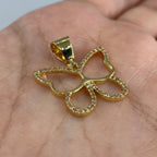 10K Gold Butterfly Diamond Pendant - additional product view 3