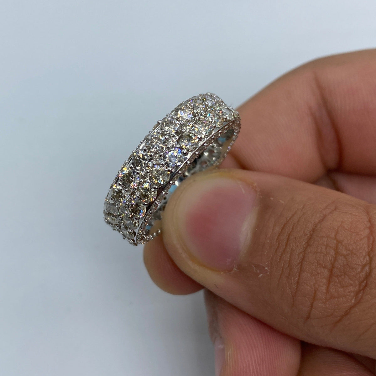 14K Gold Diamond All Around Ring Band - additional product view 2
