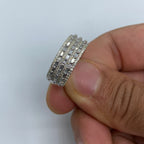 14K Gold Triple Dash Diamond Baguette Band - additional product view 5