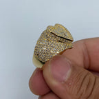 14K Gold Heart Diamond Baguette Ring - additional product view 7