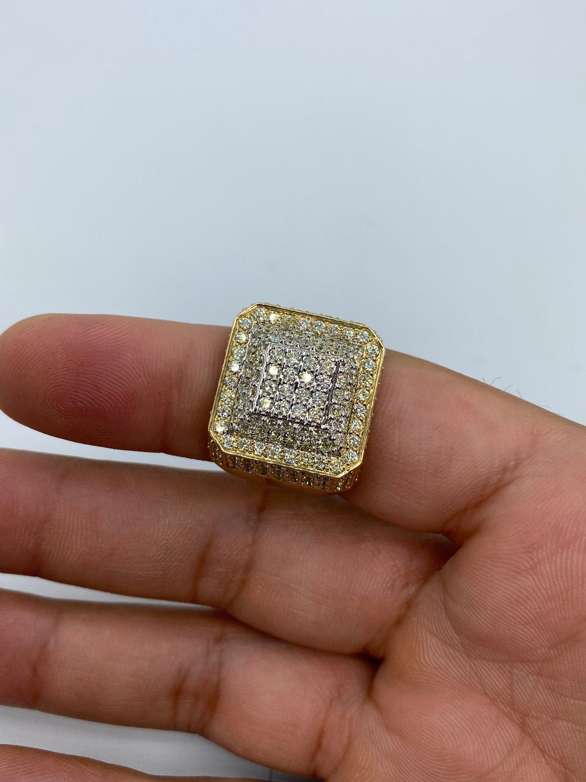 14K Gold Square Titan Diamond Ring - additional product view 4