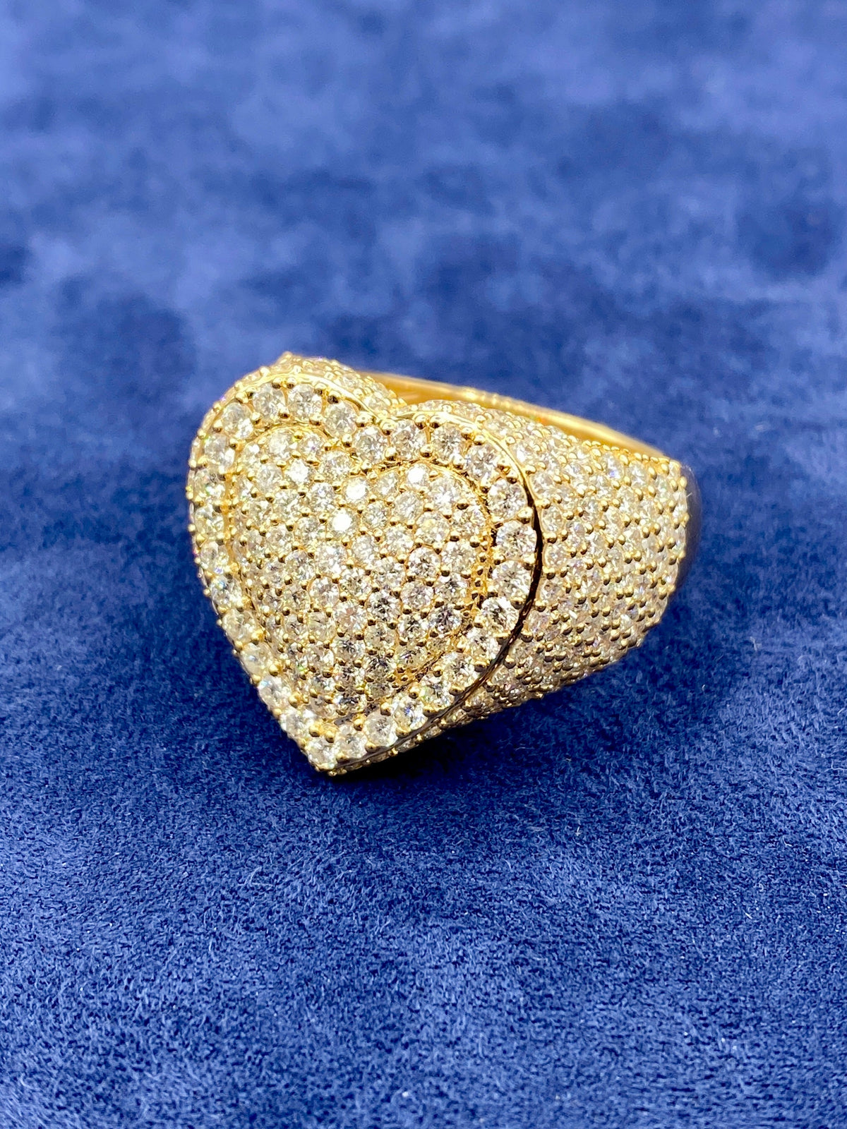 14K Gold Diamond Heart Ring - additional product view 3
