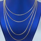 2.8mm Two-Tone Flat Cuban Link Chain 16–24 in - additional product view 2