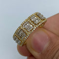 14K Gold French Diamond Baguette Ring in yellow gold - close-up product photo
