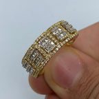 14K Gold French Diamond Baguette Ring in yellow gold - close-up product photo