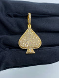 Spade Diamond Pendant in yellow - close-up product photo