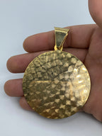 14K Gold Saint Barbara Round Medallion Pendant 3.25 in - additional product view 9