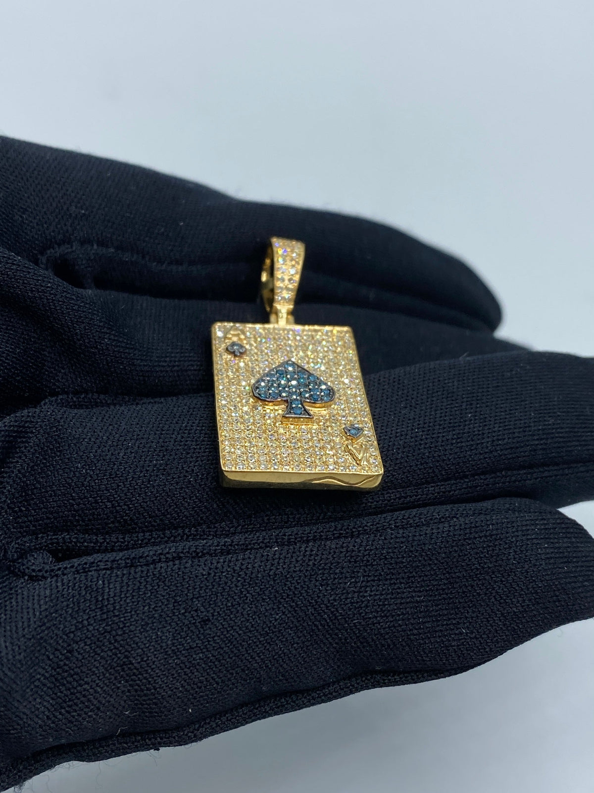 Ace of Spades Playing Card Diamond Pendant - additional product view 4