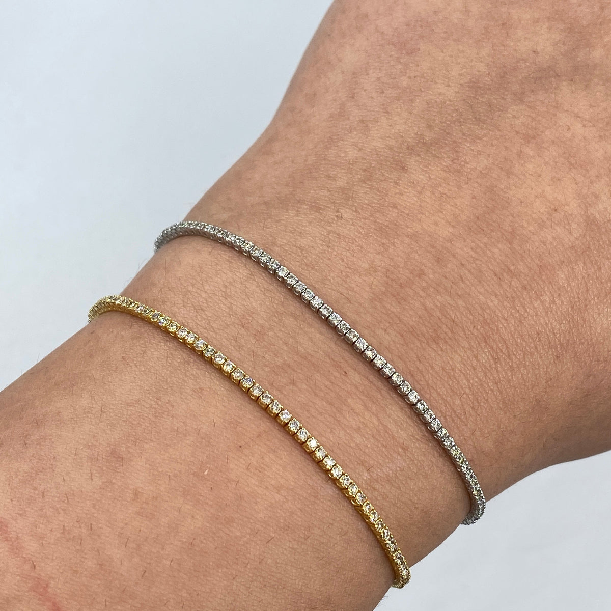 14K Gold 1.5mm Diamond Tennis Bracelet 6.5–7 in - additional product view 3