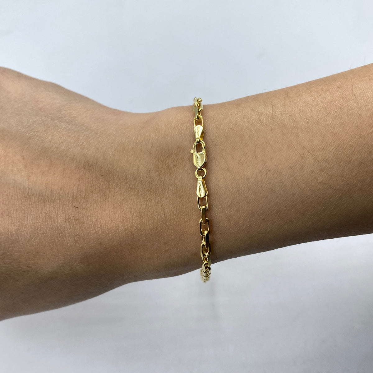 14K Gold 2.8mm Rolo Paperclip Link Bracelet 8 in - additional product view 3