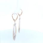 14K Gold Oval Hanging Earrings - additional product view 5