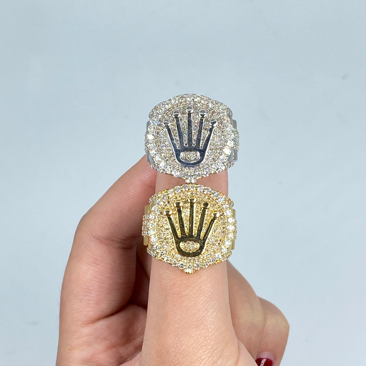 14K Gold Jumbo Crown Diamond Ring - additional product view 2