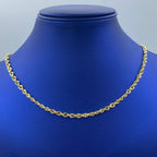 Rope Chain Necklace Real 14K Yellow Gold 16–24 in, 4mm - close-up product photo