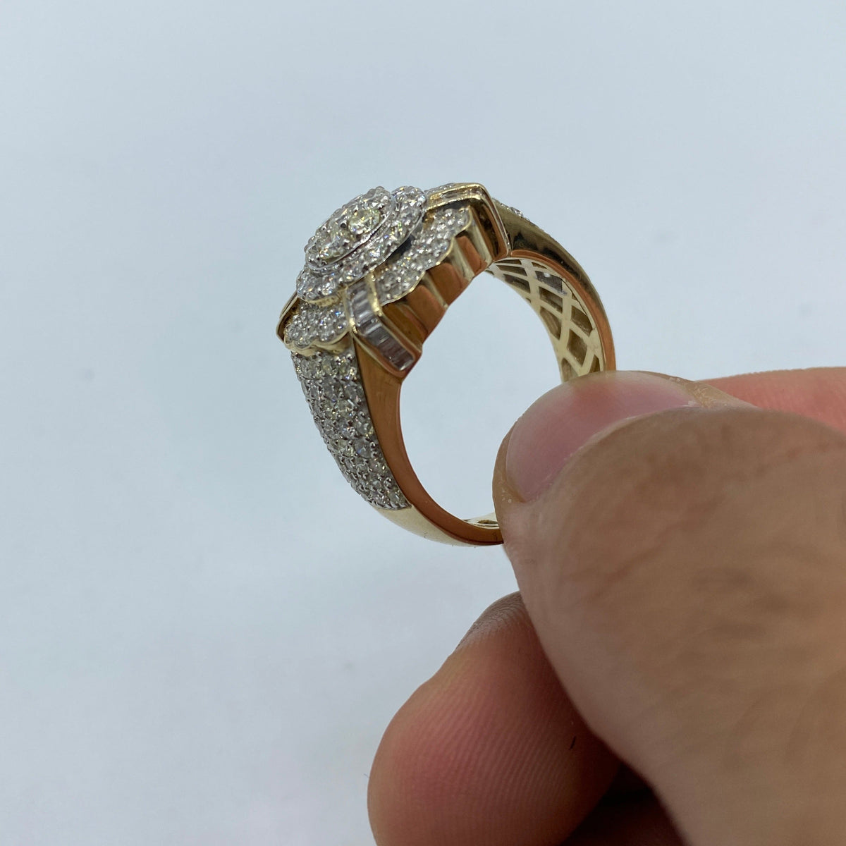 10K Gold Divine Flower Diamond Ring - additional product view 6