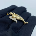 10K Gold Angel Diamond Pendant - additional product view 3