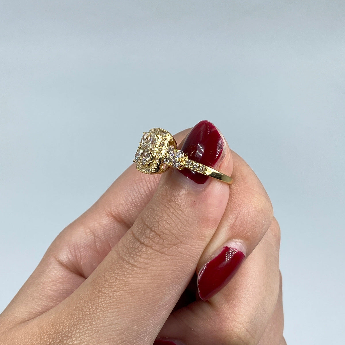 14K Gold Admire Jumbo Halo Square Diamond Engagement Ring - additional product view 11