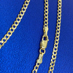 10K Gold 3mm Flat Cuban Link Chain 16–20 in - additional product view 3