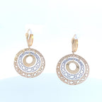 14K Gold Circle Hanging Earrings - additional product view 3