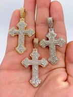 10K Gold Fancy Cross Diamond Pendant - additional product view 2