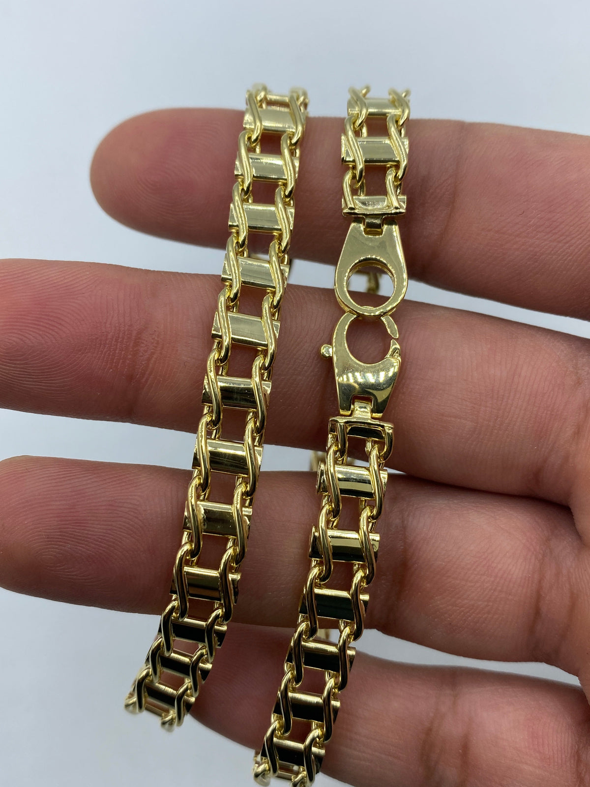 14K Gold Italian Link Bracelet 8.5 in - additional product view 6