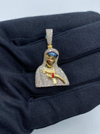 14K Gold Gangster Gun Diamond Pendant - additional product view 2