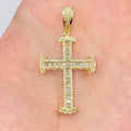 10K Gold Atlanta Cross Diamond Pendant in yellow gold - close-up product photo