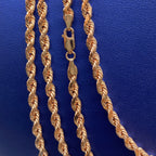10K 4.2mm Rope Chain in Rose Gold 18–24 in - additional product view 4