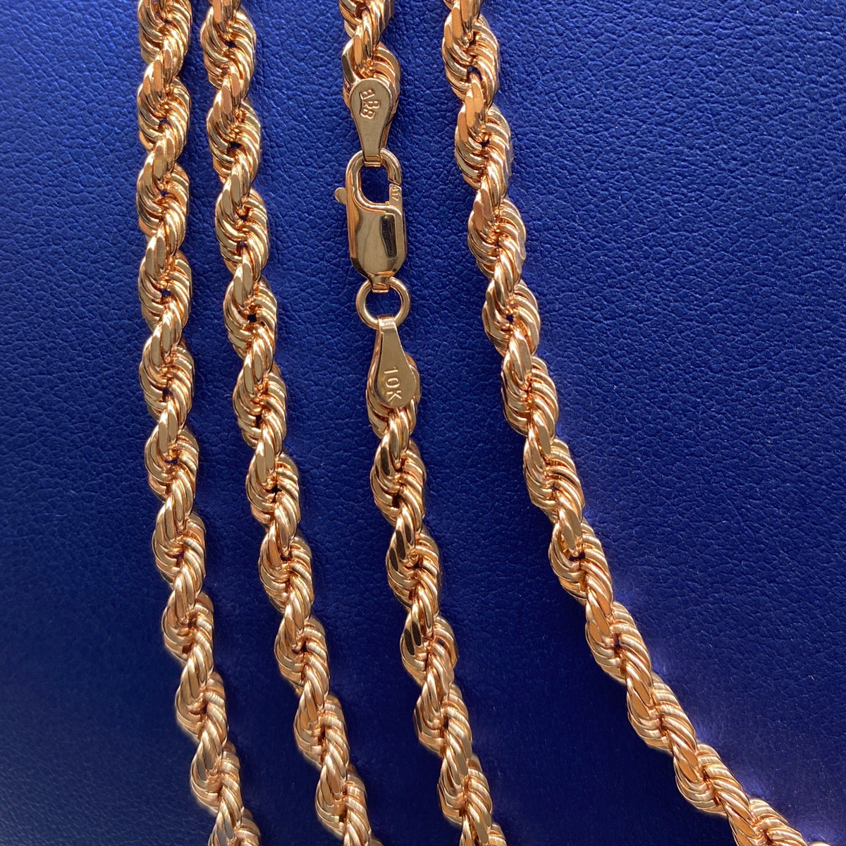 10K 4.2mm Rope Chain in Rose Gold 18–24 in - additional product view 4