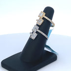 14K Gold Diamond Baguette Double Claw Ring - additional product view 4