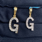 14K Gold Single Stone Initial G Diamond Pendant - additional product view 2