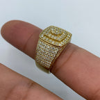 14K Gold Square Belgian Diamond Ring - additional product view 3