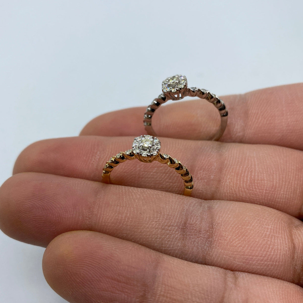 14K Gold Elegant Bloom Diamond Engagement Ring - additional product view 4