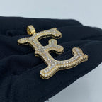 Initial E Old English Diamond Pendant - additional product view 4