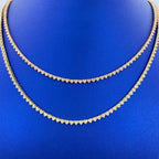 10K Gold Heart Tennis Chain Diamond Necklace - additional product view 2