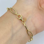 14K Gold Oval Flat Link Bracelet 7 in - additional product view 3