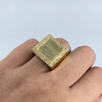 10K Gold Square Photo Diamond Ring - additional product view 3