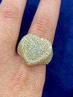 14K Gold Diamond Heart Ring - additional product view 2
