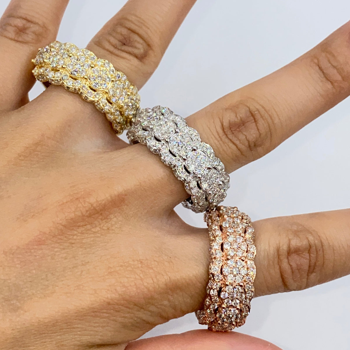 10K/14K 10mm Iced Diamond Ring - additional product view 3