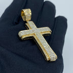 10K Gold Traditional Cross Diamond Pendant 4.4 Ct - additional product view 3