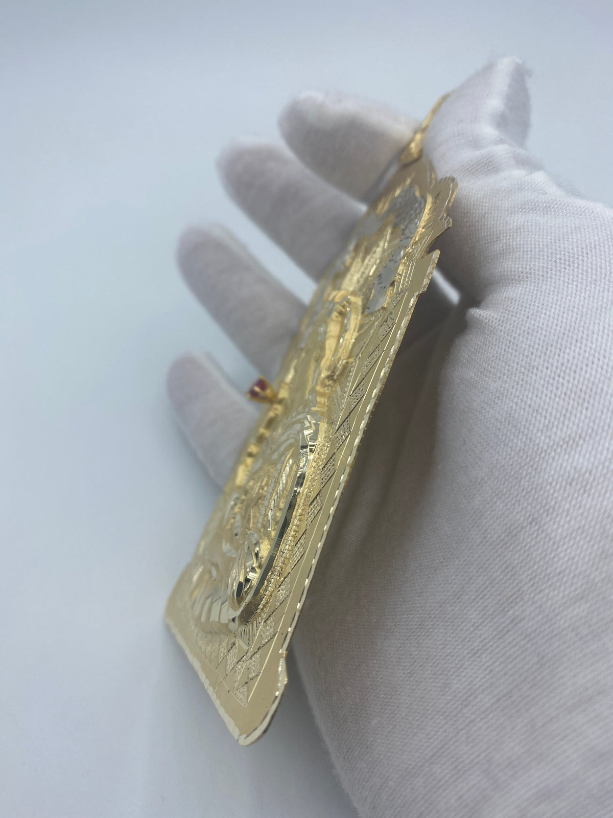 10K Gold Saint Barbara Pendant 5 in - additional product view 4