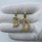 14K Gold Initial D Diamond Baguette Pendant - additional product view 2